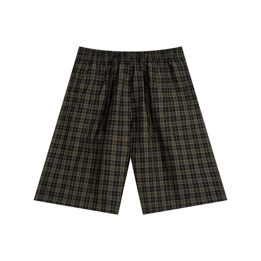 YK Plaid Wide Leg Shorts