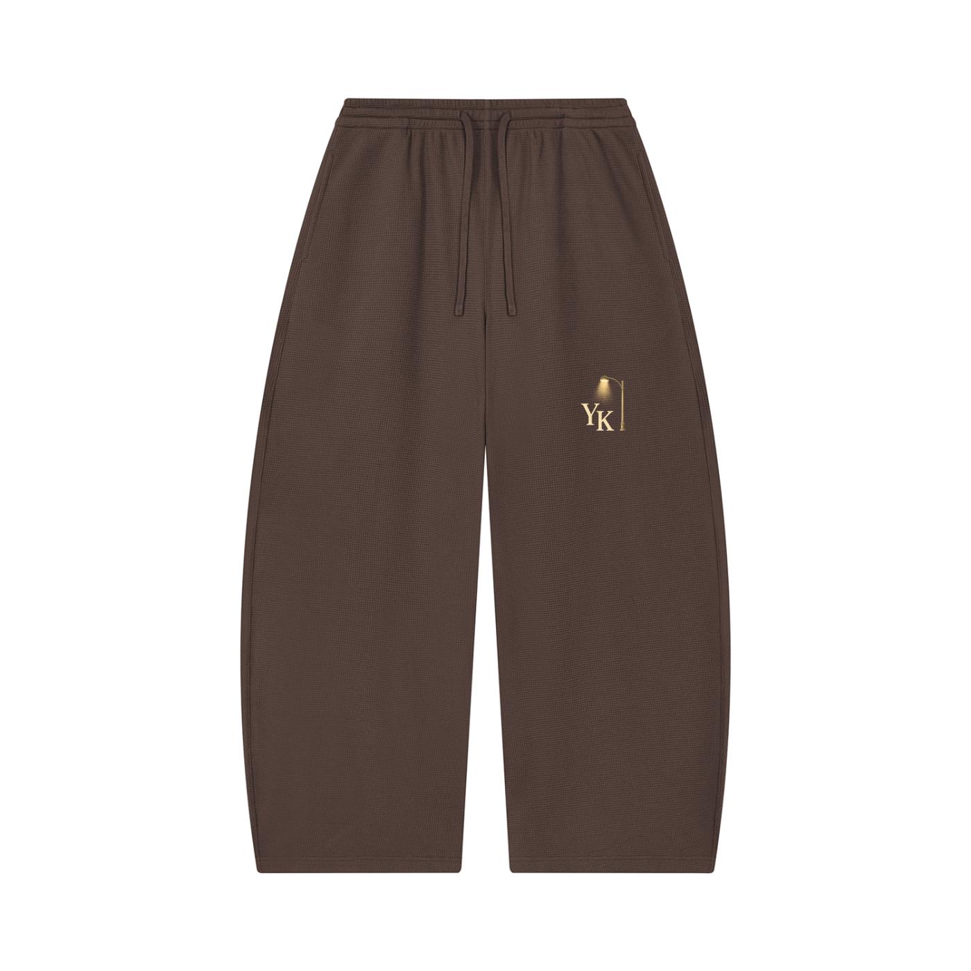 YK Waffle Barrel Leg Pants