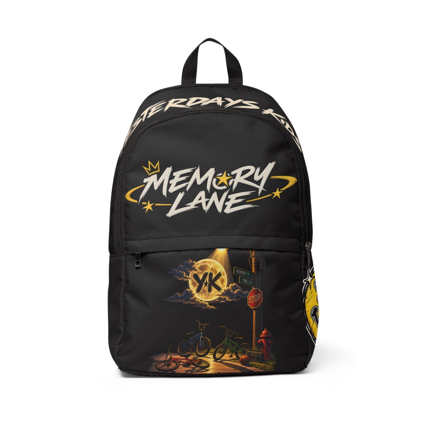 Memory Lane Backpack — Nostalgic Street Art Daypack