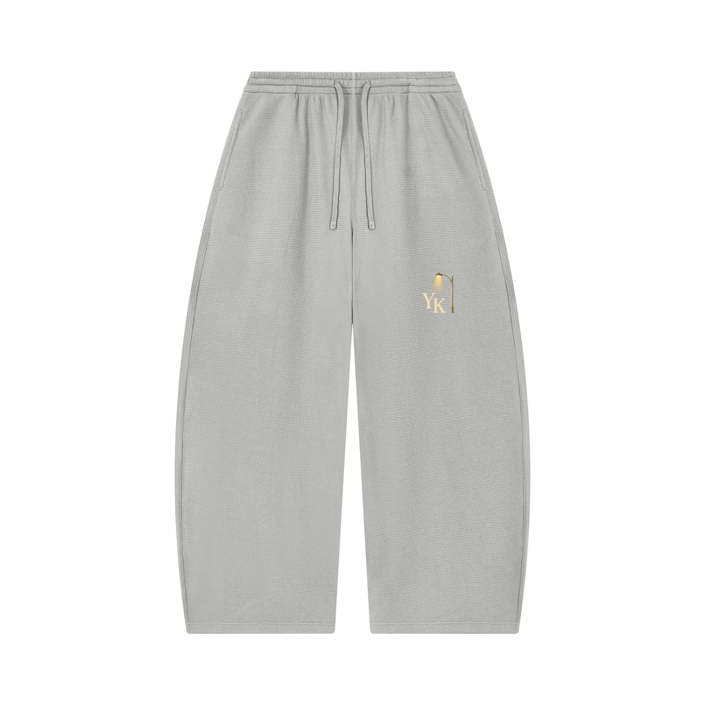 YK Waffle Barrel Leg Pants
