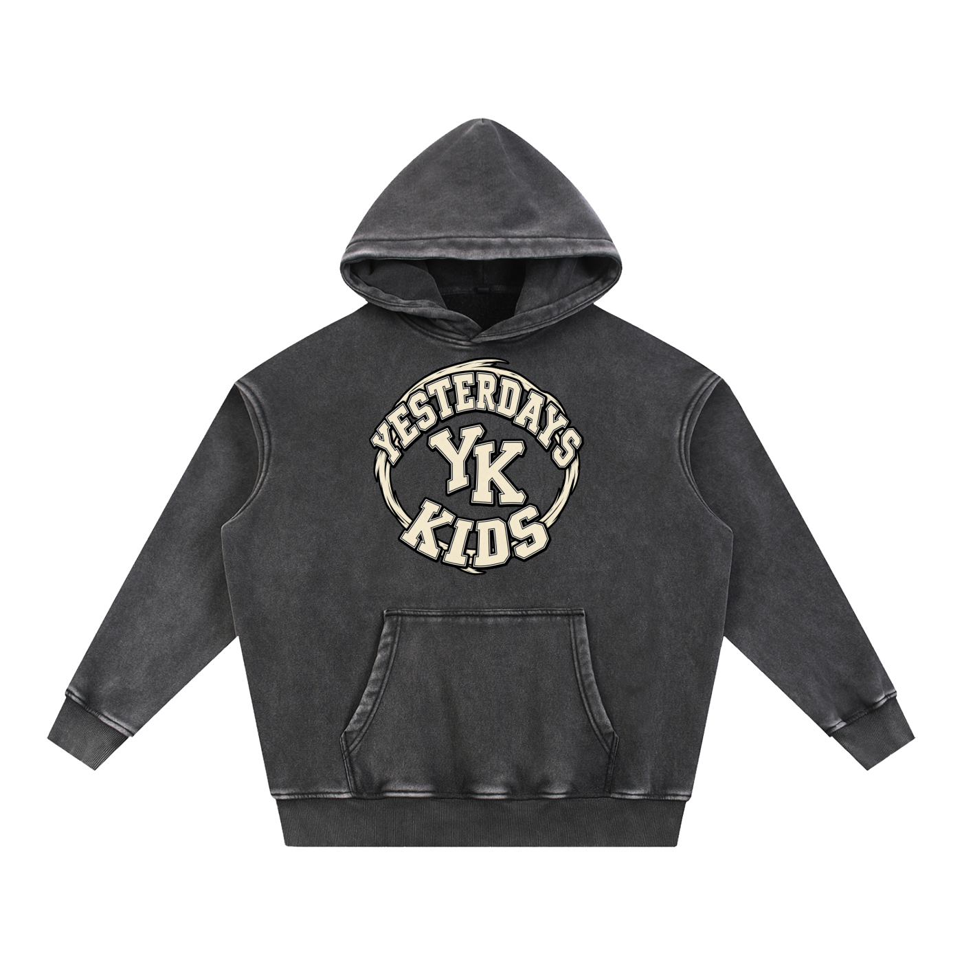 YK Snow Wash Fleece Oversize Hoodie