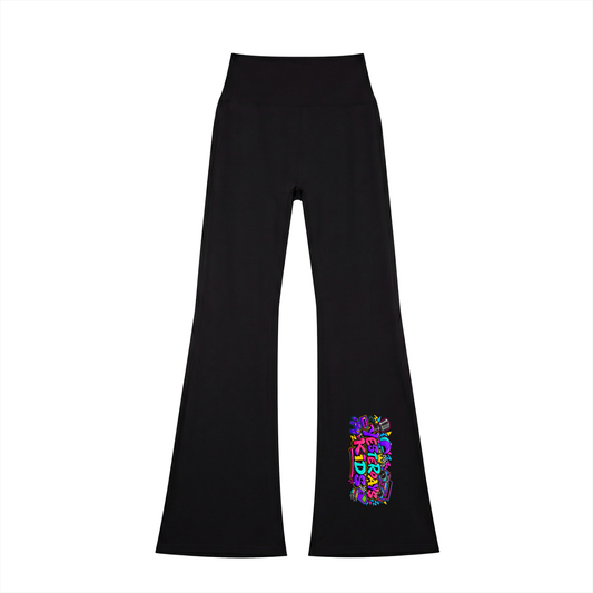 YK Women's High-Waisted Flare Leggings