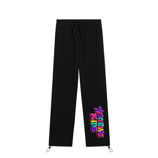 YK Adjustable-Hem Straight Leg Sweats