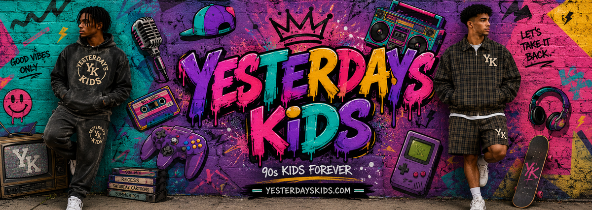 Yesterdays Kids 90s streetwear homepage banner